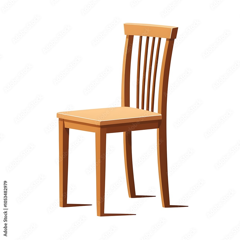 Classic wooden chair vector Illustration on white background Classic wooden chair vector Illustration on white background