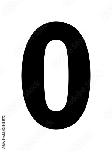 Number zero sign