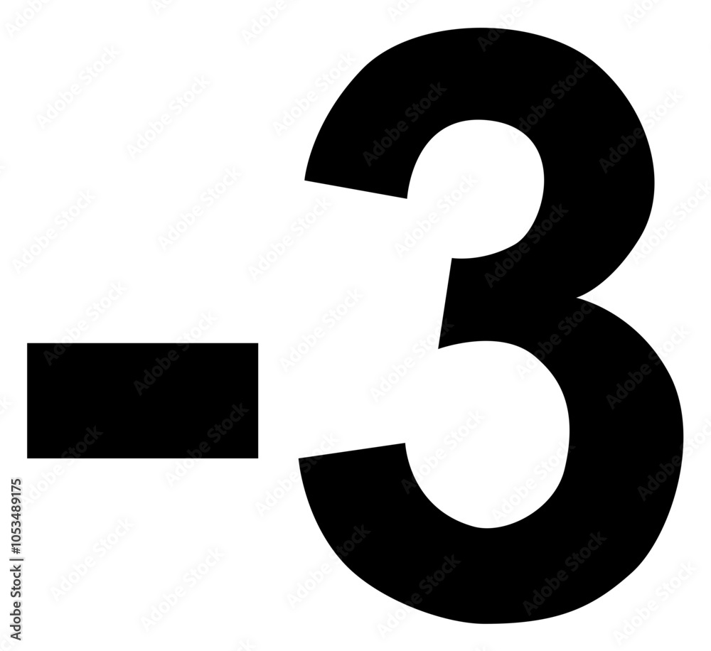 Number three sign Number three sign