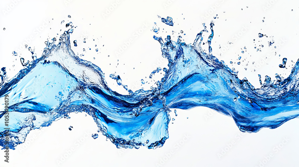 Blue splash isolated on white background Blue splash isolated on white background