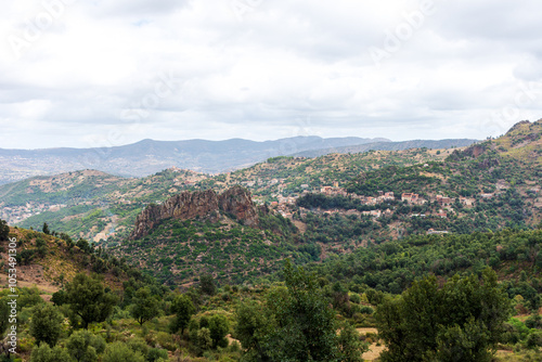 Scenic view of the mountains in Tizi Ouzou, Algeria. photo