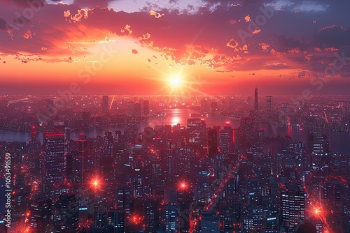 Wallpaper Mural 3D map world animated connections and data streams global business infrastructure Torontodigital.ca