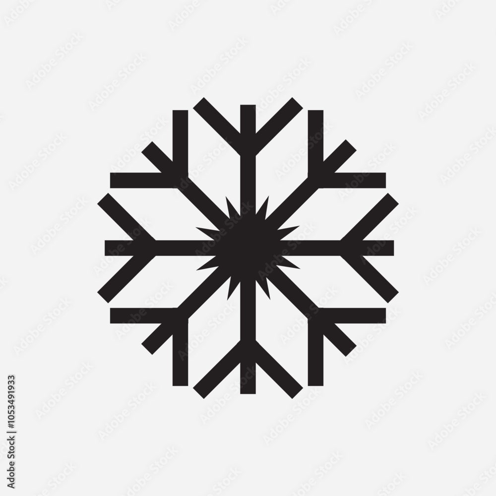 Snowflake icon. flat style snowflake icon vector illustration. Snowflake icon. flat style snowflake icon vector illustration.