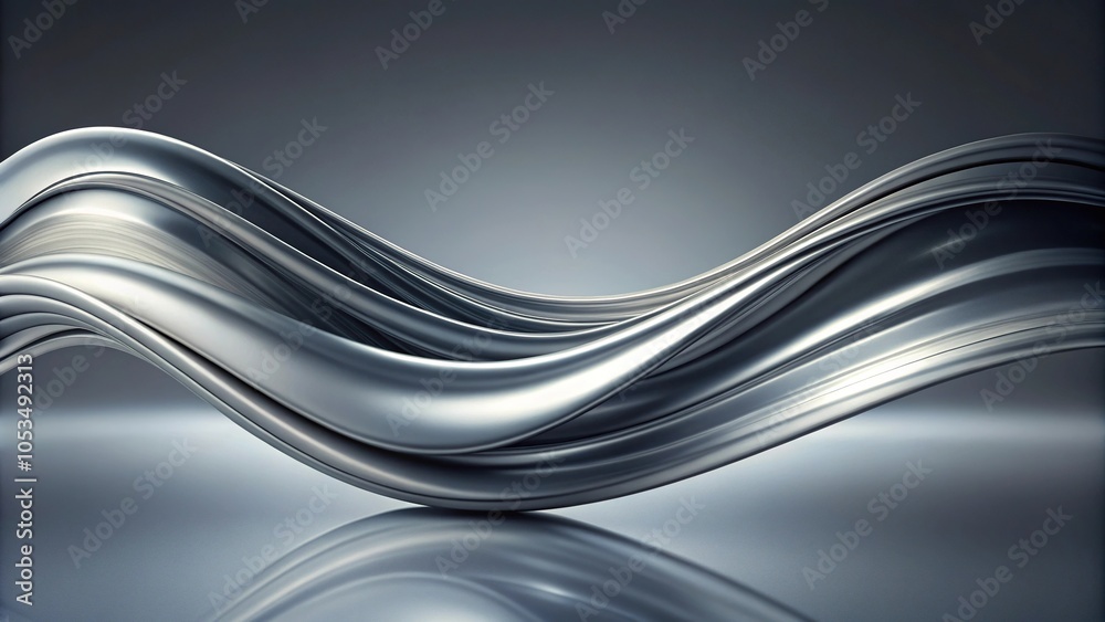 Obraz premium Wide-angle elegant grey fluid waves with subtle highlights