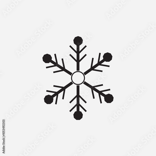 Snowflake icon. flat style snowflake icon vector illustration.