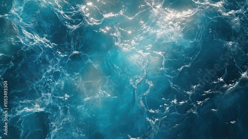 Abstract ocean texture with blue and silver tones