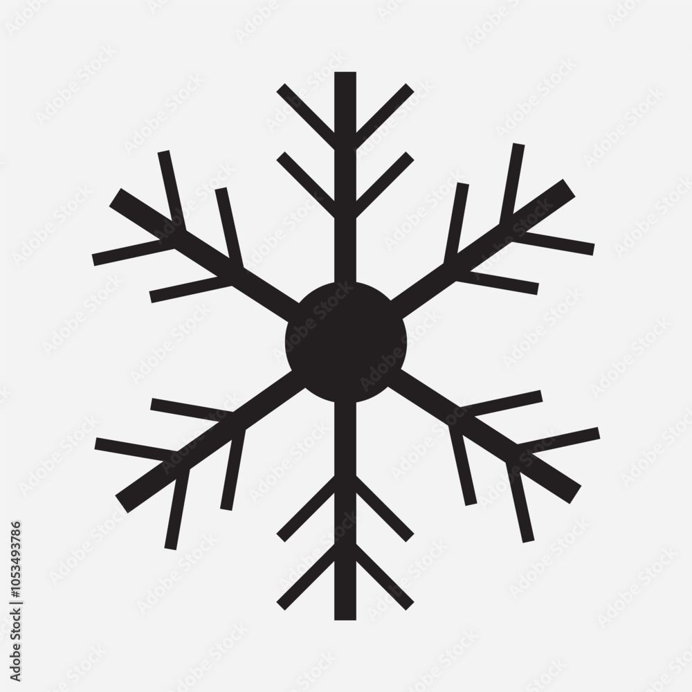 Snowflake icon. flat style snowflake icon vector illustration. Snowflake icon. flat style snowflake icon vector illustration.