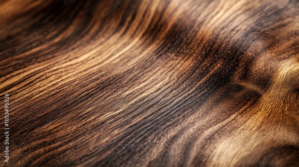 Naklejka premium Smooth walnut wood surface with grain