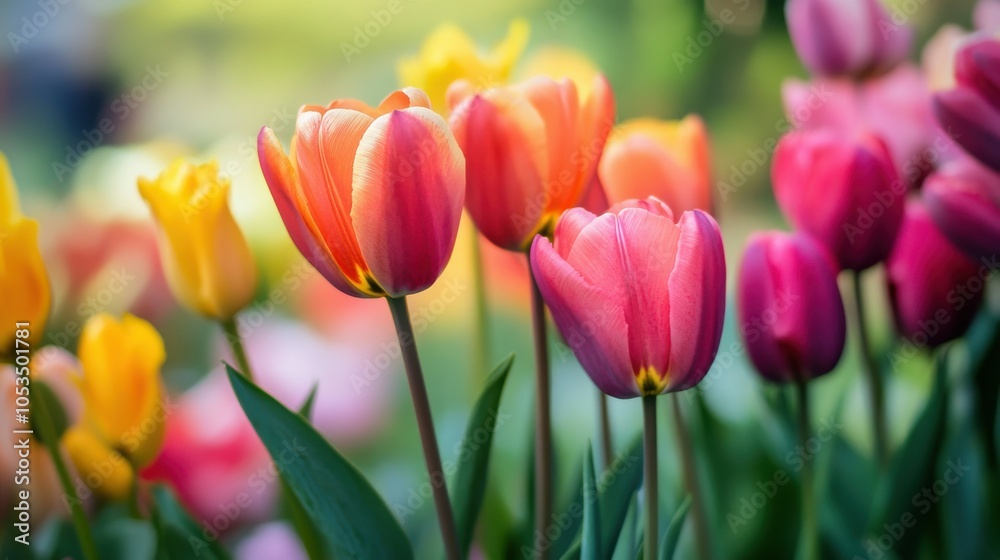Spring flowers in bloom Spring flowers in bloom