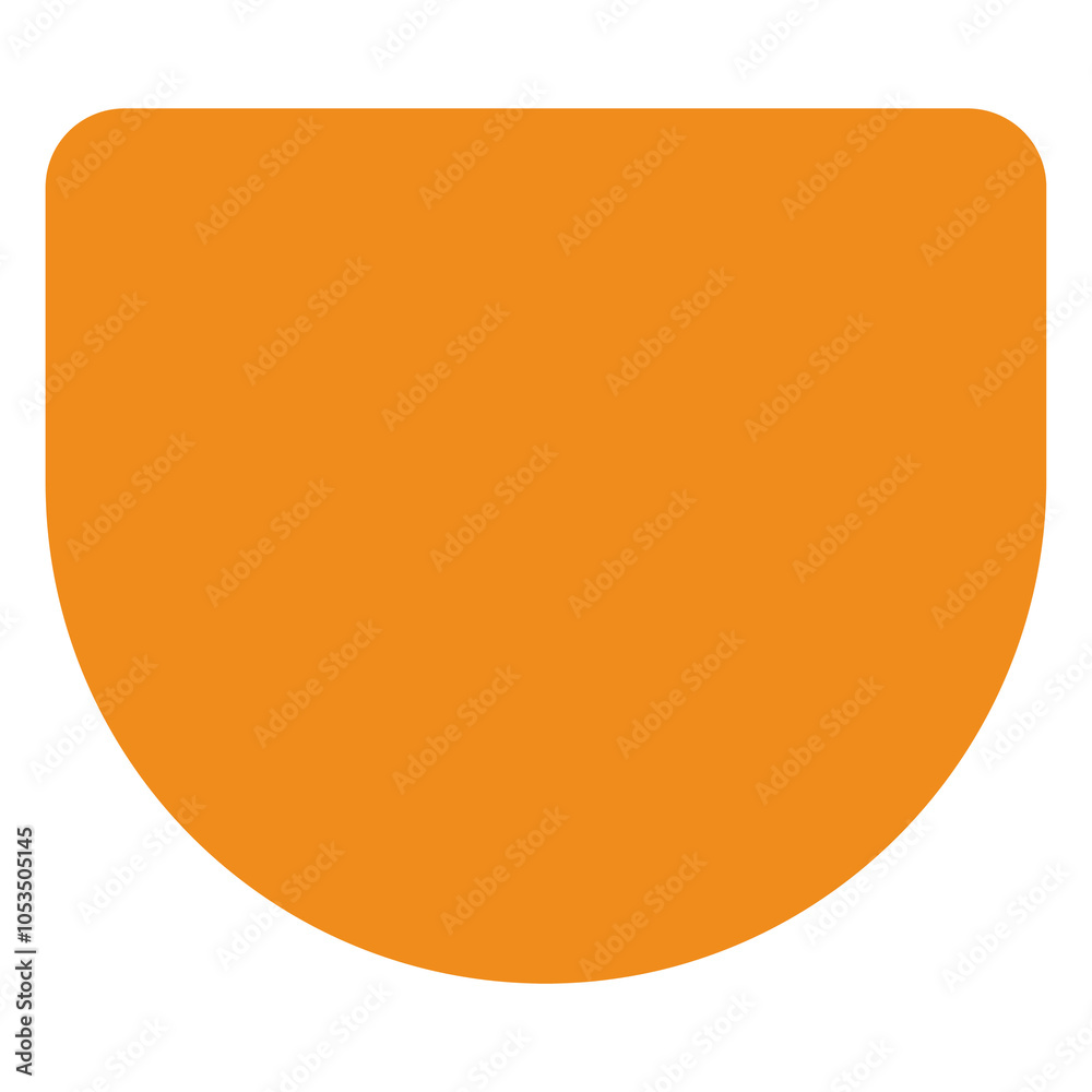 PNG orange semicircle badge sticker, collage element on transparent background PNG orange semicircle badge sticker, collage element on transparent background
