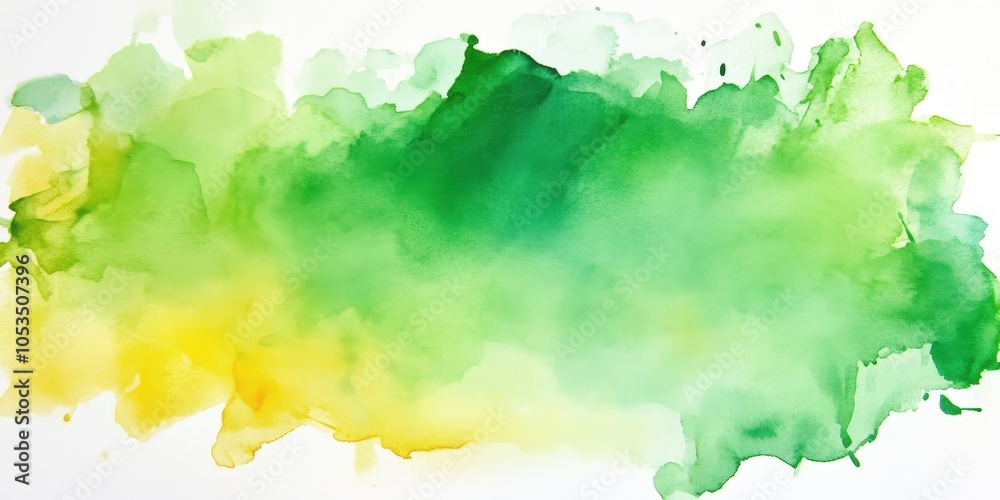Fototapeta premium Vibrant Green Watercolor Background for Artistic Projects