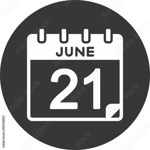 21 June Vector Icon Design