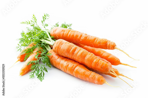 Carrots isolated. Carrot on white background.