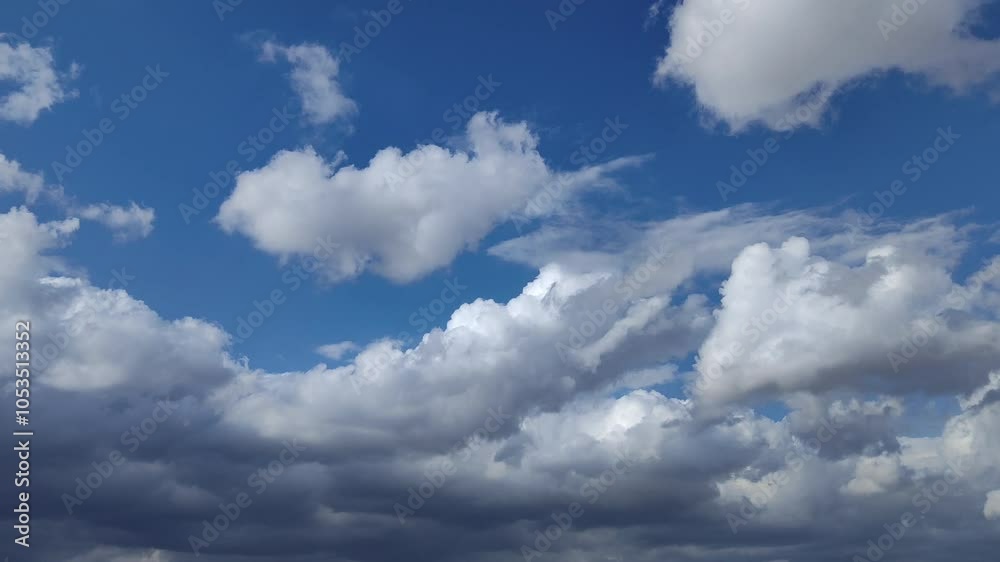 Curious grayish blackish cumulus clouds moving Curious grayish blackish cumulus clouds moving