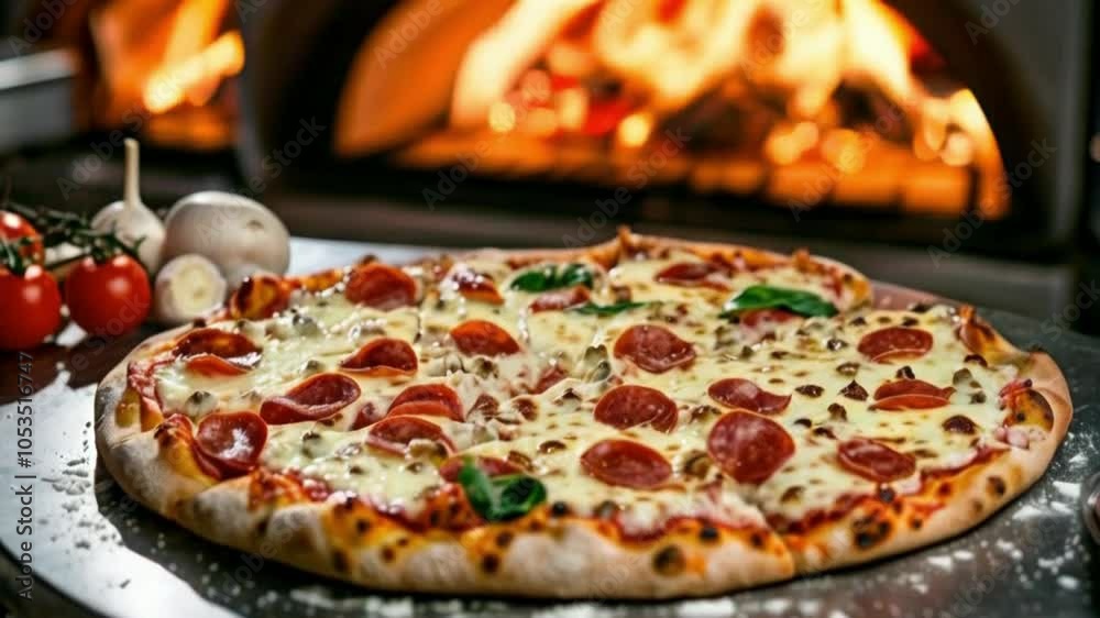 Pizza on a table. Pizza on a table.