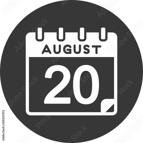 20 August Vector Icon Design