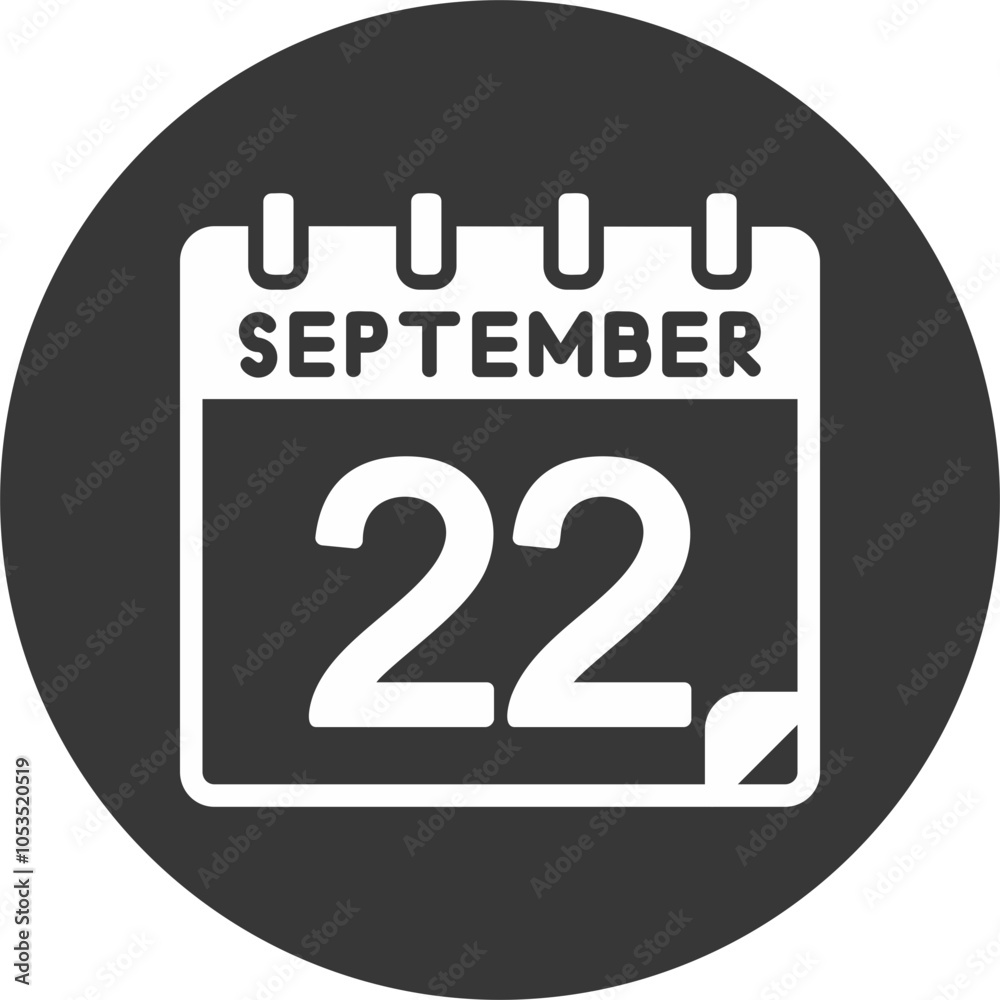 22 September Vector Icon Design 22 September Vector Icon Design