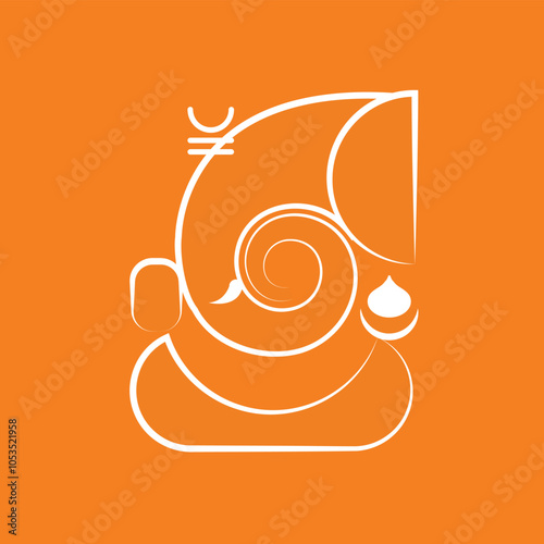 Ganesh Chaturthi festival minimal, invitation card design