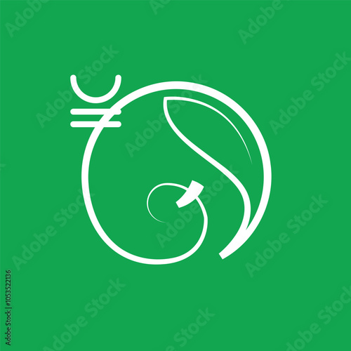 Ganesh Chaturthi leaf background. abstract vector illustration