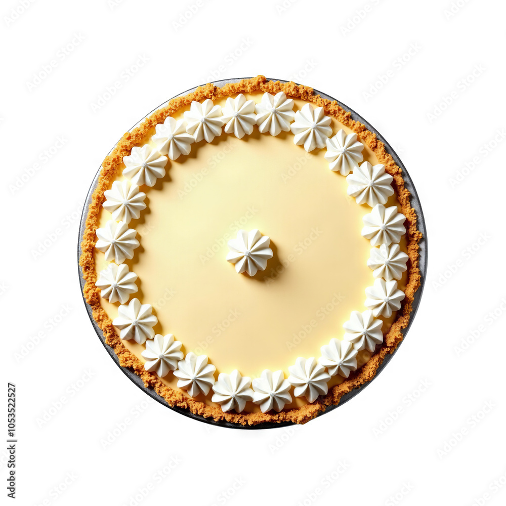 Ultra-realistic UHD photo of coconut cream pie isolated on a transparent background, viewed from above with clear contours and lifelike accuracy for an enticing dessert showcase. Ultra-realistic UHD photo of coconut cream pie isolated on a transparent background, viewed from above with clear contours and lifelike accuracy for an enticing dessert showcase.