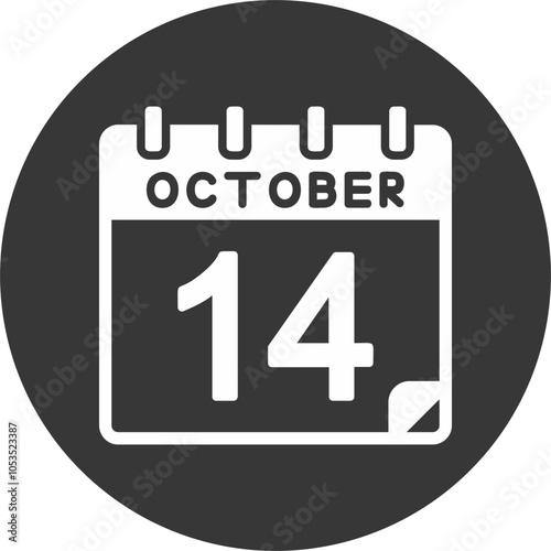 14 October Vector Icon Design