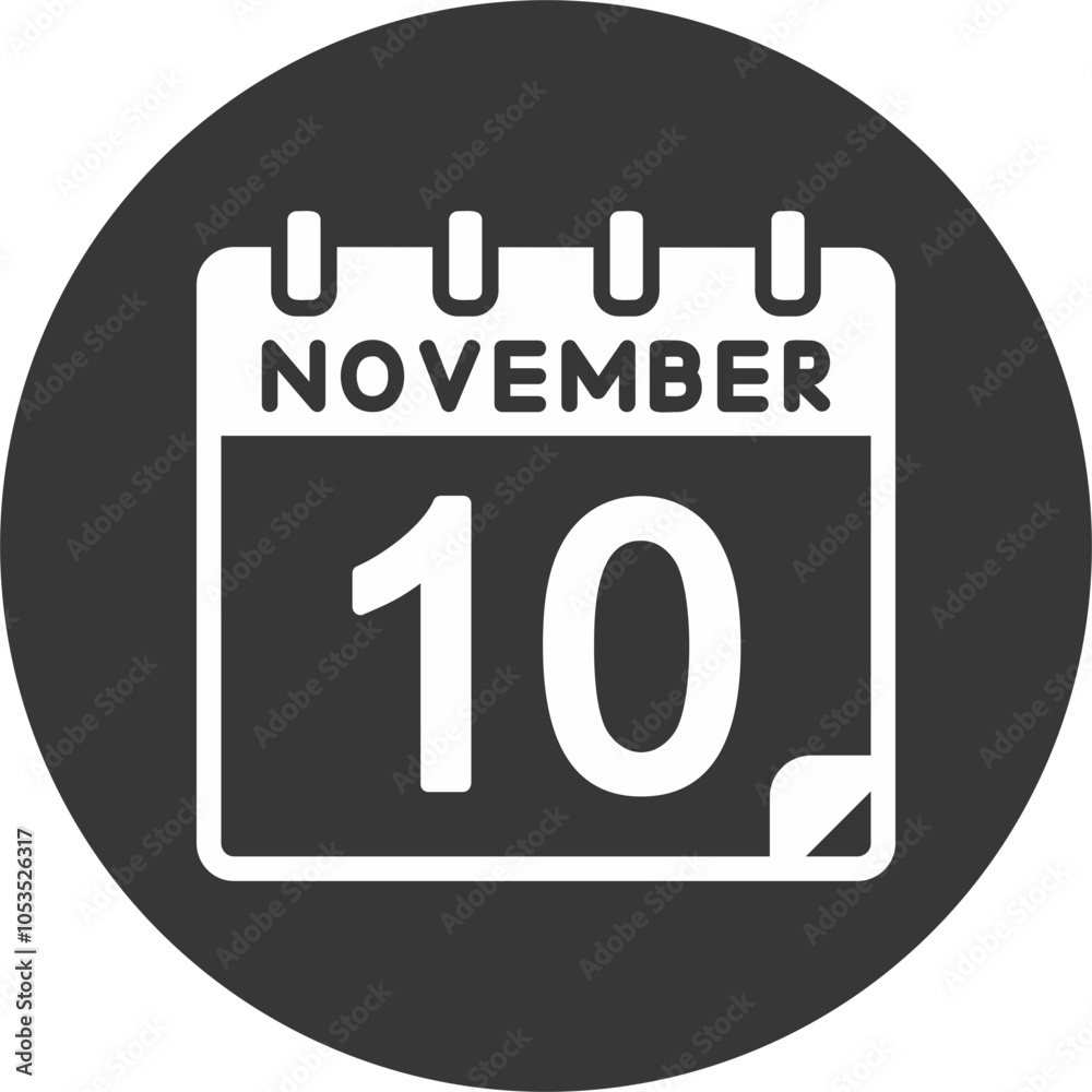 10 November Vector Icon Design 10 November Vector Icon Design