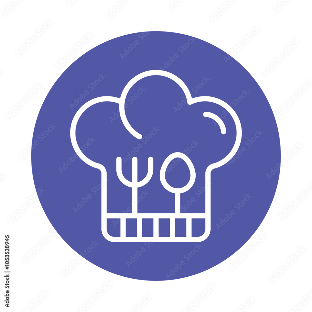  Restaurant vector Outline Cricle Design icon. Winter Travelling Symbol on White background EPS 10 File