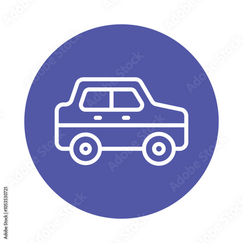 Taxi vector Outline Cricle Design icon. Winter Travelling Symbol on White background EPS 10 File