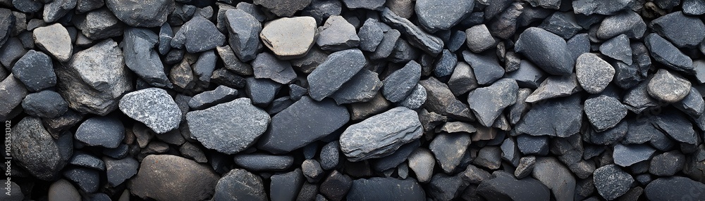 Close-up of a Collection of Gray and Black Stones Close-up of a Collection of Gray and Black Stones