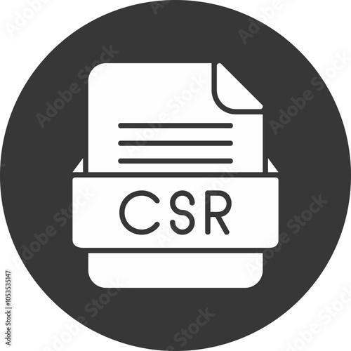 CSR File Format Vector Icon Design