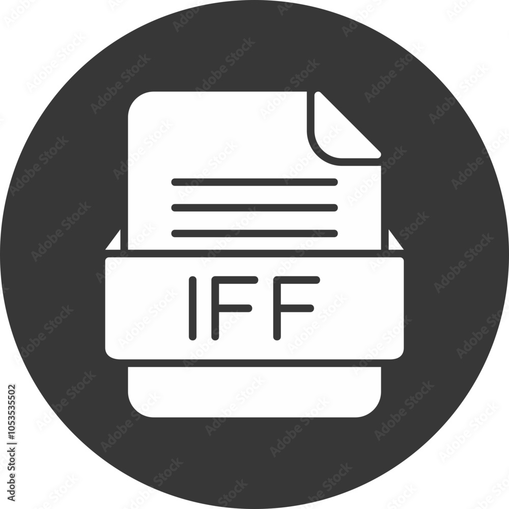 IFF File Format Vector Icon Design IFF File Format Vector Icon Design