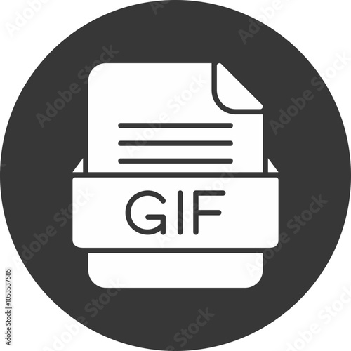 GIF File Format Vector Icon Design