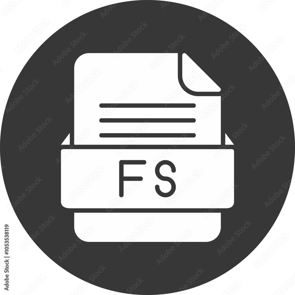 FS File Format Vector Icon Design FS File Format Vector Icon Design