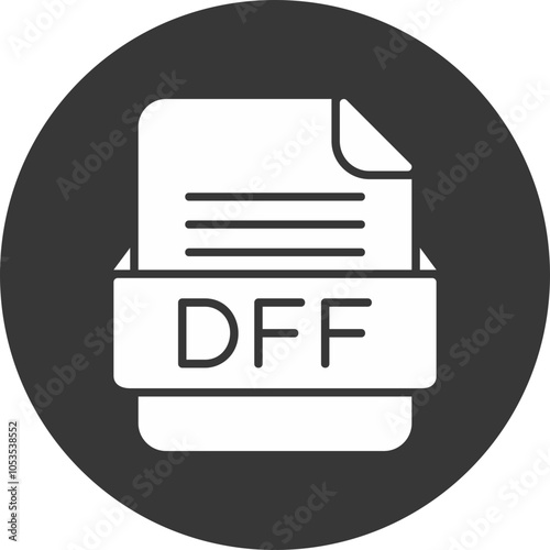 DFF File Format Vector Icon Design