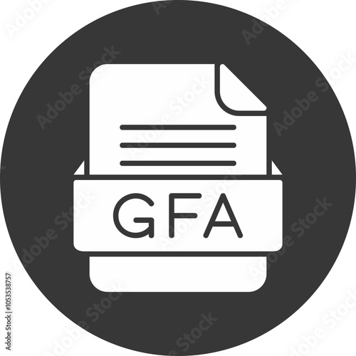 GFA File Format Vector Icon Design