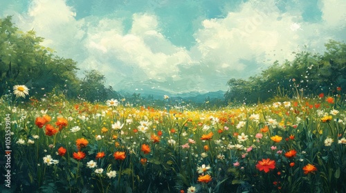 Wildflowers in a meadow