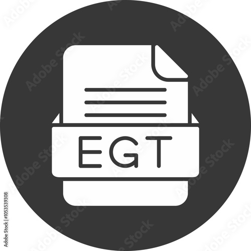 EGT File Format Vector Icon Design