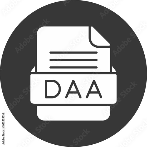 DAA File Format Vector Icon Design