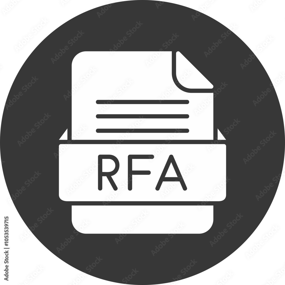 RFA File Format Vector Icon Design RFA File Format Vector Icon Design