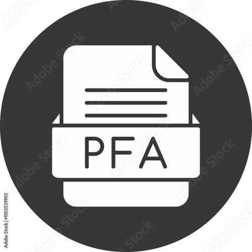 PFA File Format Vector Icon Design