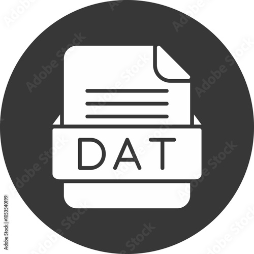 DAT File Format Vector Icon Design