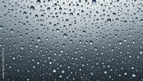 Wallpaper Mural Water droplets on transparent glass overlay, scattered with realistic reflections and soft shadows, giving a fresh, dewy look for a refreshing background effect. Torontodigital.ca