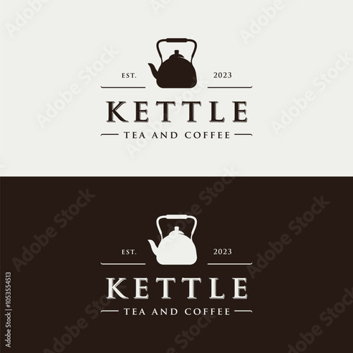 Vintage retro rustic kettle logo template design with premium quality.