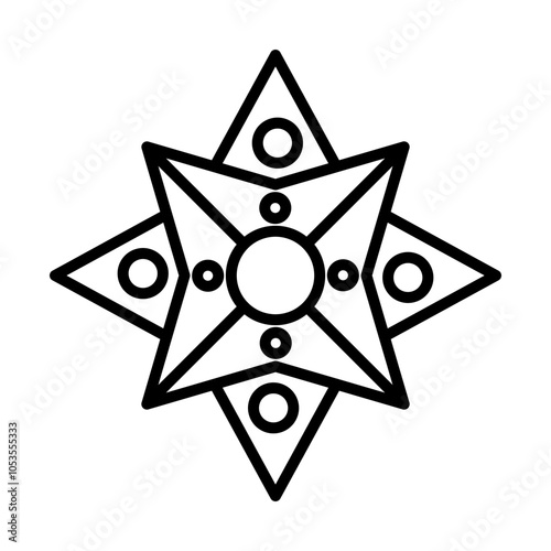 Nautical Star line icon