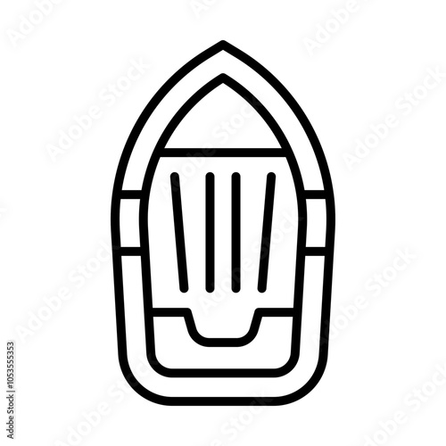 Dinghy Boat line icon