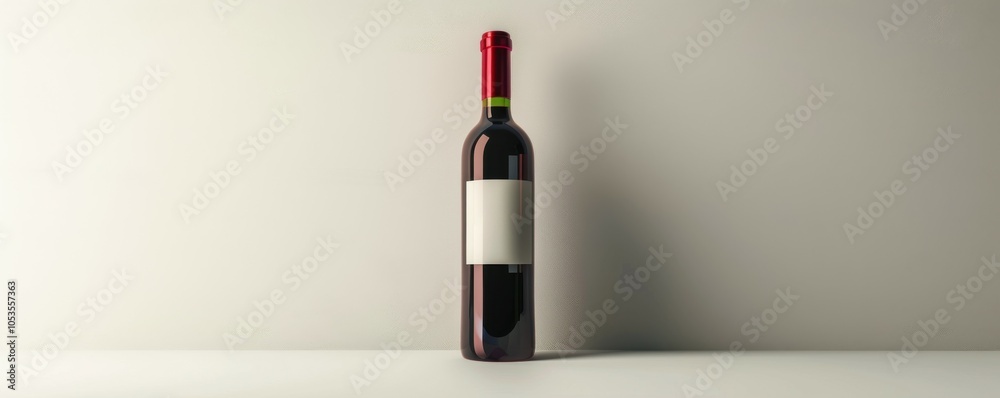 Wine bottle on white background, 4K hyperrealistic photo Wine bottle on white background, 4K hyperrealistic photo