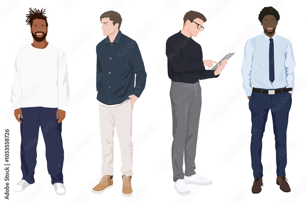 Obraz premium Entrepreneurs & businessmen png sticker illustration, transparent background