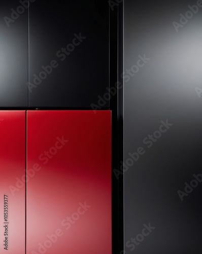 Background with metallic red and black contrasted with metallic red. photo