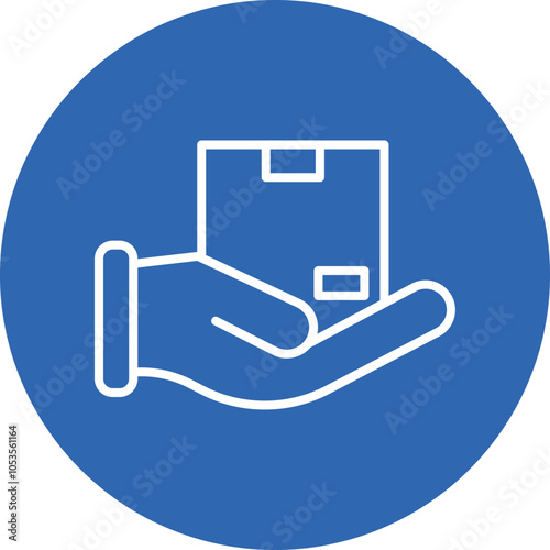 Receiving Dock line circle icon