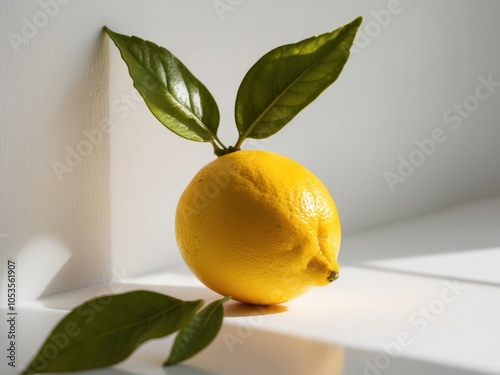 Concept of tasty citrus fruit - delicious lemon. photo